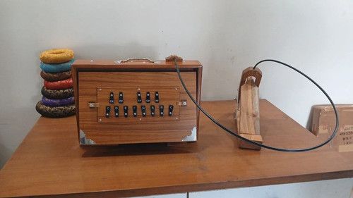 Shruti Box 15×10×3 Inches – Teak Wood & Ply with Pedal Tuning 440Hz & 432