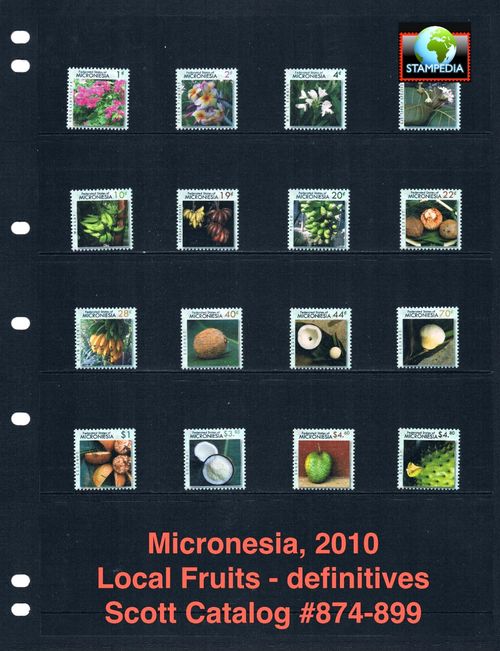 $34.95 Scott Value - 2010 MICRONESIA Fruits definitives Pacific CV MNH NH UMM — image 1
