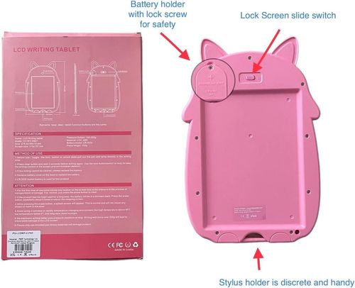 Portable Gadgets LCD Writing Pad. 8.5" Scribble Doodle Board Fun Cat for Age 3+ — image 9