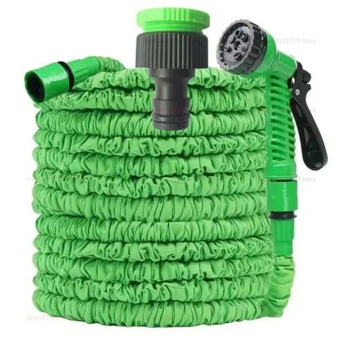 Expandable Garden Hose Pipe Anti Kink With 7 Function Water Spray Gun Magic Hose
