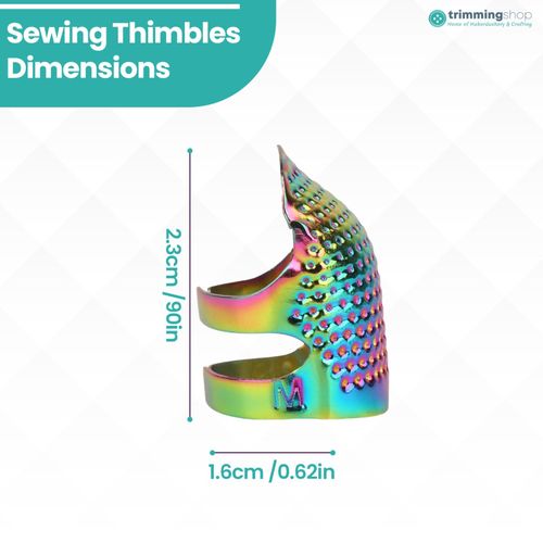 4x Rainbow Metal Sewing Thimbles Medium Size Adjustable Finger Protector DIY — image 2
