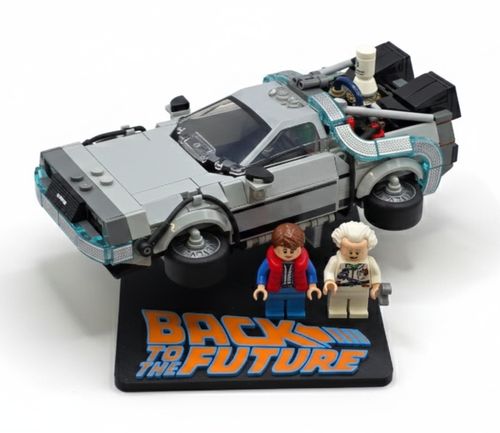 Back to the Future Themed display stand to fit LEGO DeLorean Speed Champion. — image 4