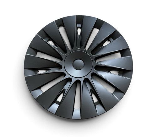 For Tesla Model Y 4x 19 inch wheel covers caps (2020-2024) Matte black Hubcaps