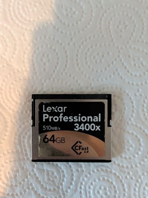 Lexar Professional 3400x • 64 GB CFast 2.0 Card • 510 Mb/s writting speed