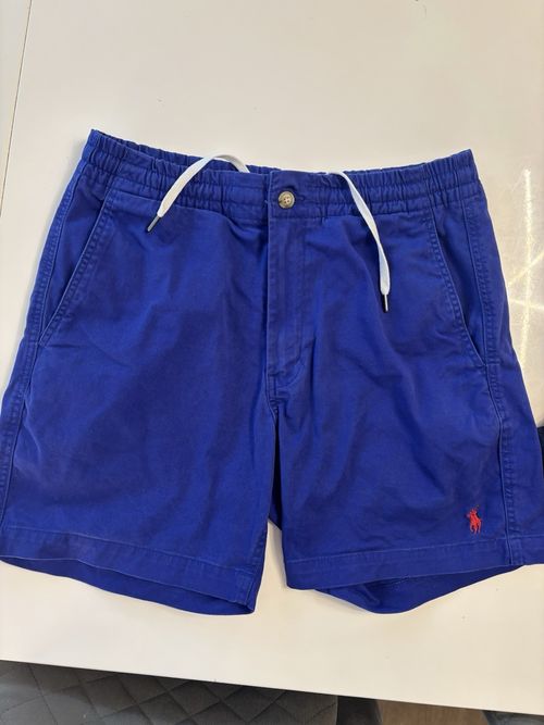 Polo Ralph Lauren Men’s Blue Chino Shorts S Elastic Waist Drawstring Pockets — image 6