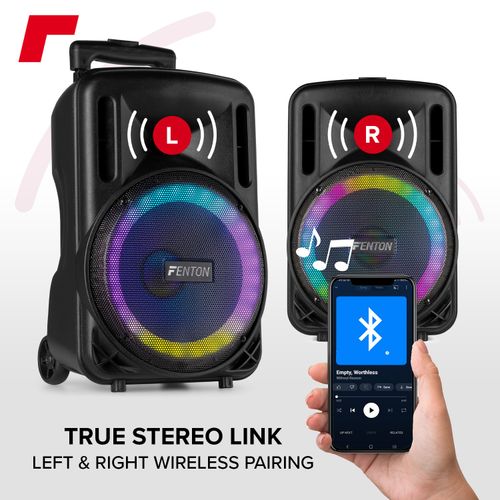 Fenton FT10L MK2 Wireless PA Speaker - Bluetooth Party Speaker with Light — image 3