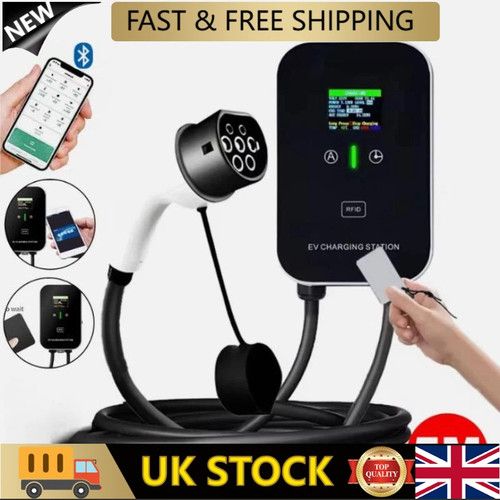 32A 7KW EV Charger Type 2 Electric Car Charging Station 5M Cable EV Charger UK