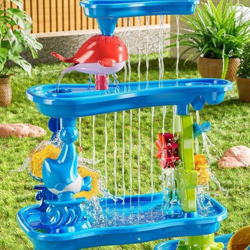 3-5 Tiers Toddler Sand Water Table Outdoor Summer Fun Garden Beach Play Sink Toy — image 10