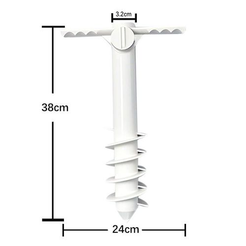 SCREW IN PARASOL ADJUSTABLE BASE HOLDER UMBRELLA GROUND SPIKE BEACH STAND BEST — image 2