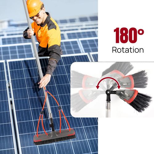 7M Water Fed Window Cleaning Brush Telescopic Pole Solar Panel Roof Cleaner Kit — image 3