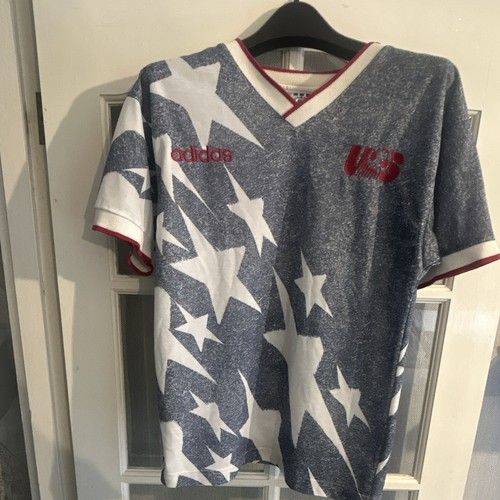 Original RARE adidas ‘USA Version’ Home Shirt BlueWhite Stars 1994 Adult S