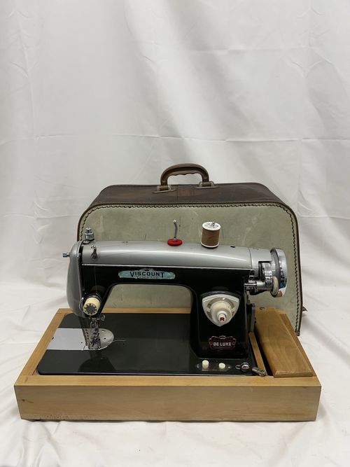 Vintage Viscount Vimatic Precision De Luxe Sewing Machine Case Retro Working — image 1
