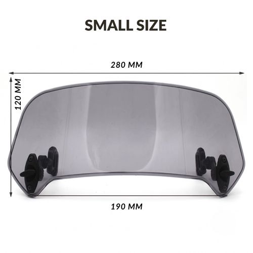 Motorbike Motorcycle Clip On Windshield Wind Screen Deflector Extension Spoiler — image 15