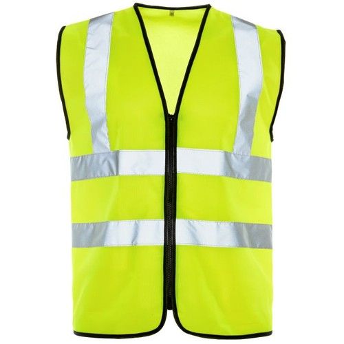 Hi Vis Vest Yellow Orange High Viz Visibility Waistcoat Safety Work Lot EN 20471