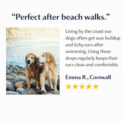 Dog Ear Drops cleans stinky itchy waxy ears  , Head Shaking Itching Odour Wax — image 9