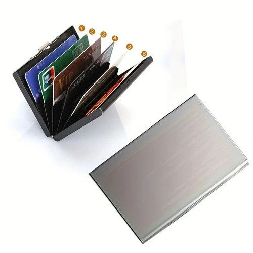 RFID Blocking Metal Credit Card Holder Wallet Stainless Steel Slim Men Women