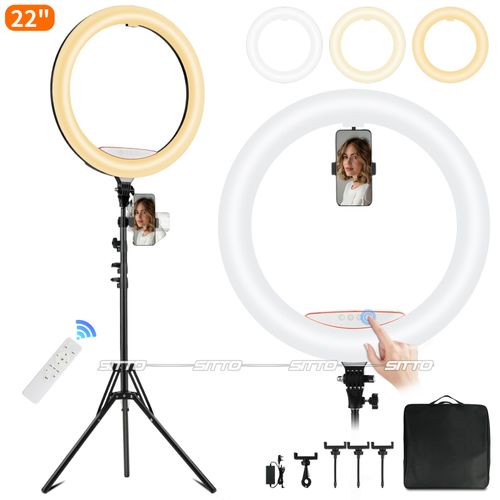 22" LED Ring Light With Stand Selfie Studio Photography Dimmable Touch Panel — image 1