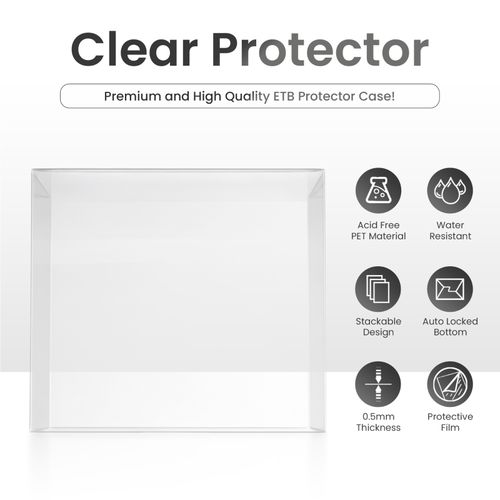 Clear Plastic Protector for Pokemon ETB Box 0.5mm Display Case Storage 1-80 Pack — image 2