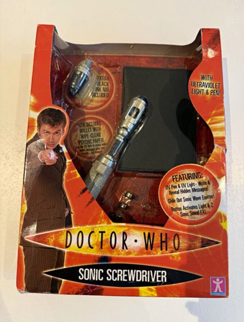 Doctor Who 10th Doctor Sonic Screwdriver UV Light & Pen Set. Sealed.