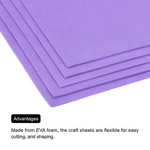 5Pcs EVA Foam Sheets Light Purple 35.4x19.7 inch 2mm Thick Crafts Foam Sheets — image 5