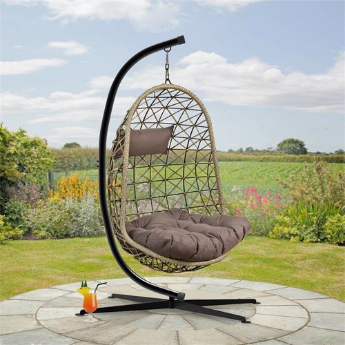 Large Rattan Hanging Egg Chair Frame Swing Egg Chair Frame Pole Stand Frame Only — image 2