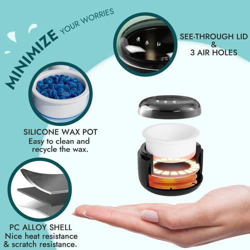 Nose Ear Hair Removal Facial Waxing Kit USB Mini Heater Applicator Sticks Gifts — image 5