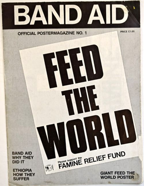 Band Aid Feed the World Poster Magazine 1984 Issue 1 Rare Vintage magazine