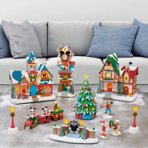 Disney 13-Piece Christmas Holiday Village with Lights & Music ***NEW & BOXED*** — image 1