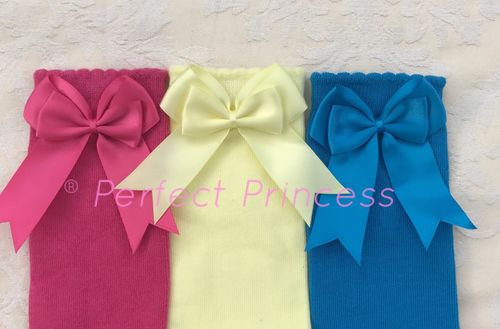 Spanish Socks - Knee High Double Bow. Baby/Girls/School Uniform PERFECT PRINCESS — image 4