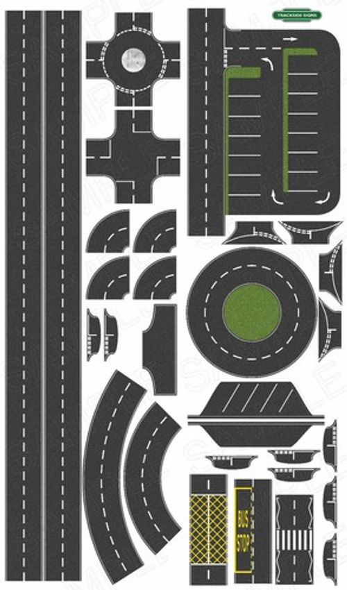 Road Layout - OO Gauge - 66mm wide Roads - Model Railway