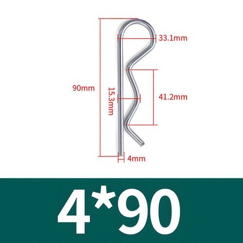 R CLIPS ZINC PLATED STEEL RETAINING PINS 1MM - 7MM SPLIT PINS FOR CLEVIS PINS
