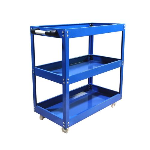 Durable Garage Tool Storage Heavy Duty Trolley Workshop 3 Tier Wheel Cart Shelf — image 3