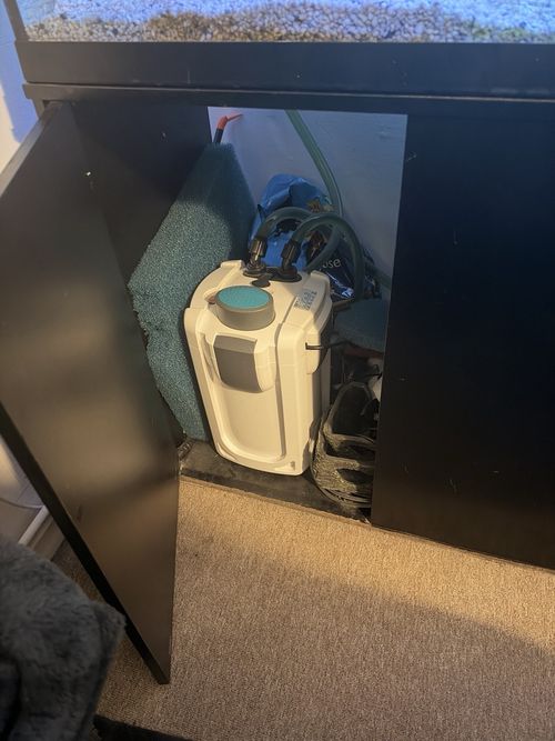 Fluval 240 with cabinet and external filter — image 2