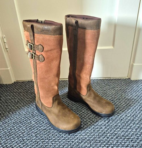 Ariat Eskdale Women’s Brown Leather Long Riding Boots Equestrian Footwear UK 6