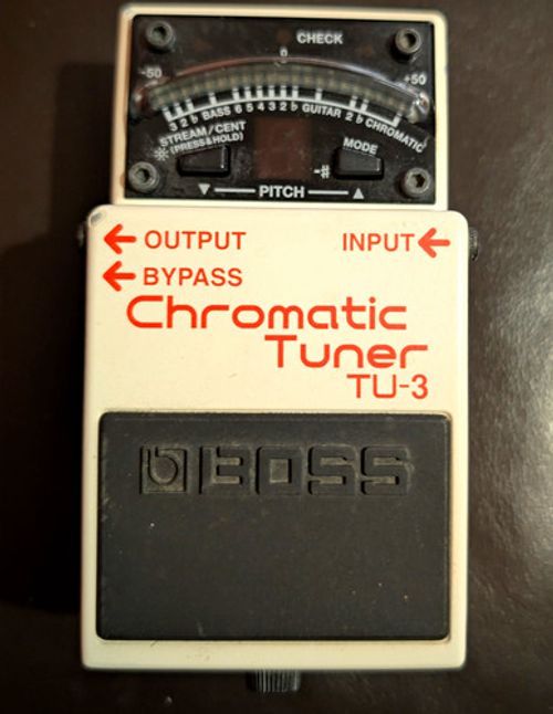 Boss TU-3 Chromatic Pedal Tuner for Guitar & Bass Guitar - White/Black