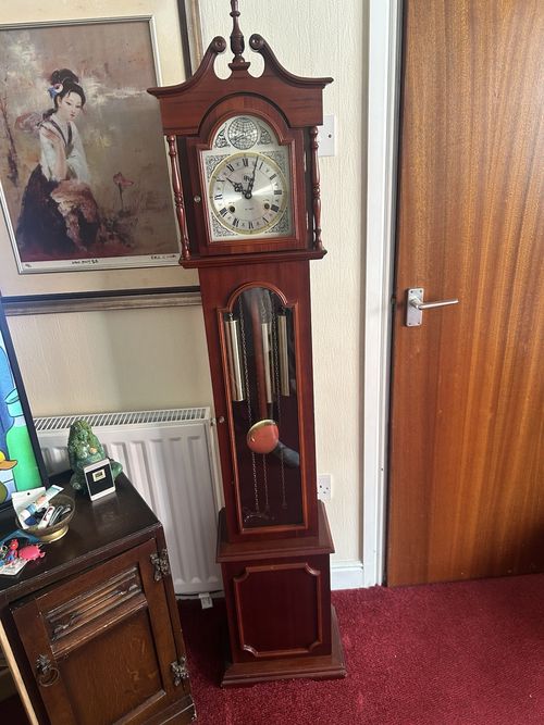 PR 31 Day Grandfather Clock 169cm Mechanical Pendulum 3 Weights Working — image 3