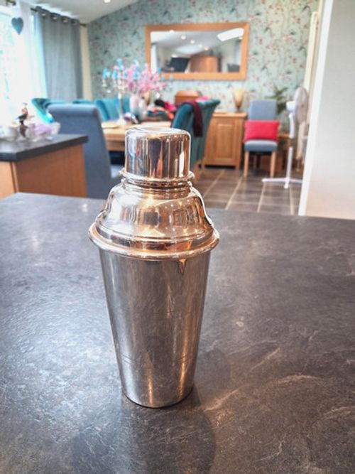  Art Deco Style, Silver Plated Cocktail Shaker