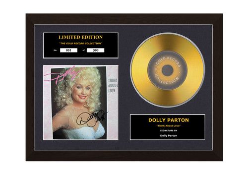 Dolly Parton Signed Gold Disc Album Ltd Edition Framed Picture Memorabilia