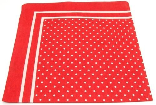 New Large Cotton Square Handkerchiefs Hankies - Spot Spotty - Neckerchief Gift
