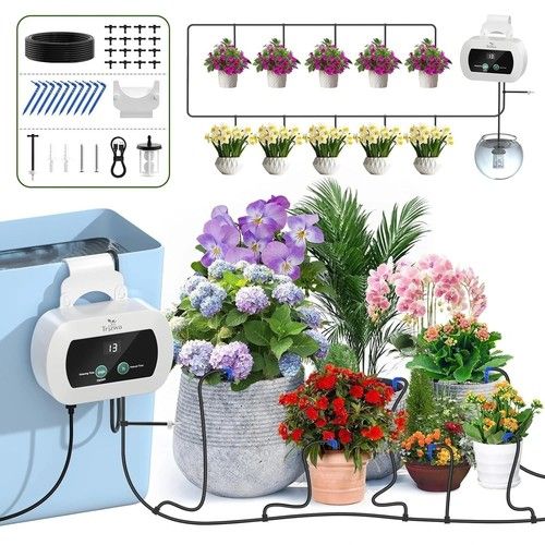 Automatic Solar Plant Watering System Timer Garden Outdoor Plants Irrigation Kit
