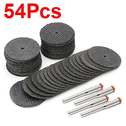 54Pcs Mini Cut Off Wheel Resin Cutting Disc Set for  Rotary Tool Mandrel UK
