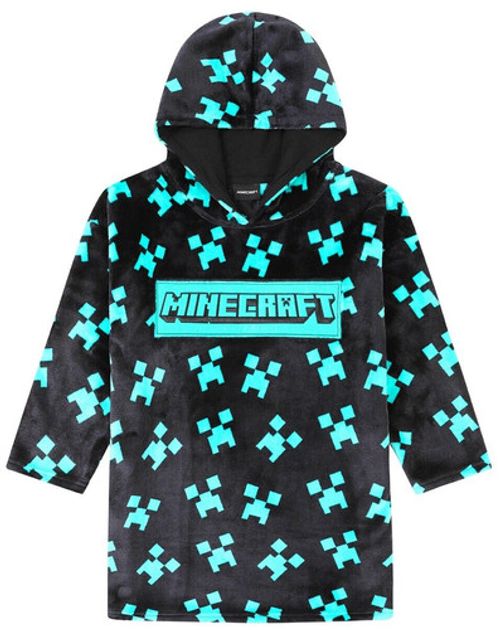 Minecraft Oversized Creeper Blanket Hooded Fleece For Boys Girls Keep Warm w22