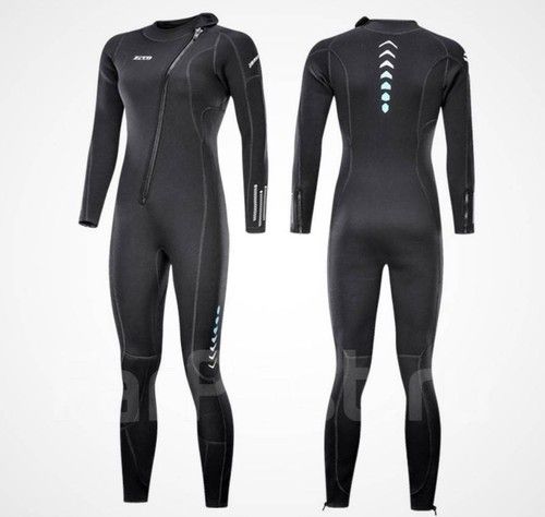 Womens ZCCO Ultra Stretch 3mm Neoprene Wetsuit, Front Zip Full Body Diving Suit