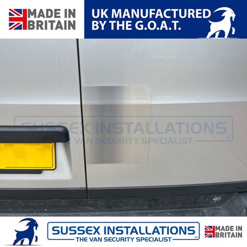 Van Security Shield For VW Crafter 2017-On Rear Barn Door Brushed — image 4