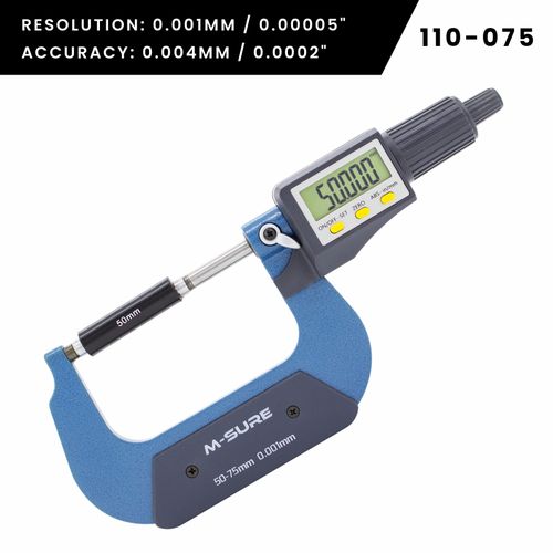 M-SURE Digital External Micrometer 50-75mm / 2-3" Precision Measuring Tool — image 2