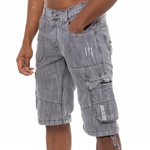 Enzo Mens Shorts Cargo Combat Work Shorts Pockets Knee Length Denim Half Pants