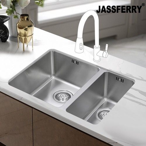 JASSFERRY Undermount Kitchen Sink 1.5 Stainless Steel Bowl 590x440 mm