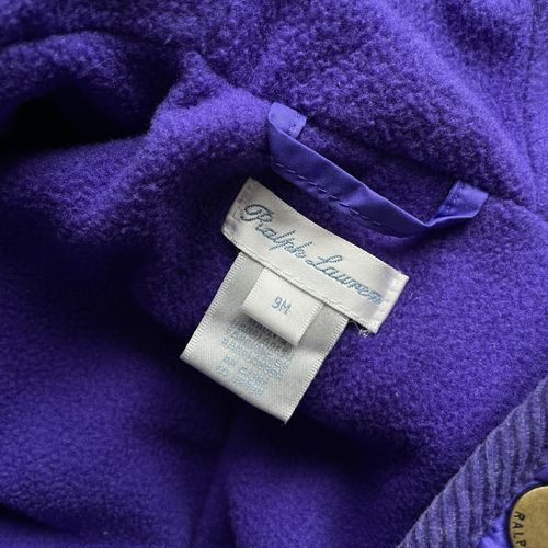 RALPH LAUREN QUILTED SNOWSUIT - SIZE 9M - PURPLE - BODY GIRLS WINTER — image 4