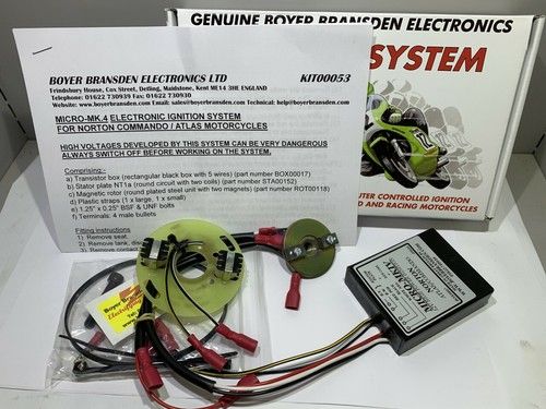 Norton Commando Atlas Boyer Bransden electronic ignition system 12V CPC UK KIT53