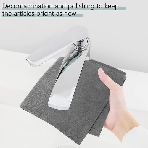 5 Pack Microfiber Cleaning Cloths Lint Free Glass Dish Polishing Rag 30x30cm — image 8